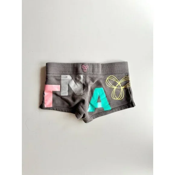 Aritzia Shorts Vintage Aritzia Tna Grey Logo Cotton Fleece Low